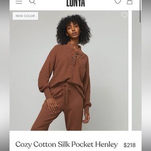 LUNYA cotton silk henley